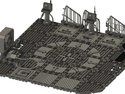 MODULAR CATWALK - LANDING ZONE SET 3D print model