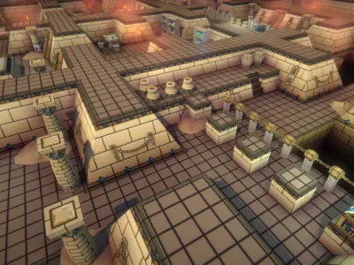 EnviroKit - THE PYRAMID - Retro Lowpoly Low-poly 3D model