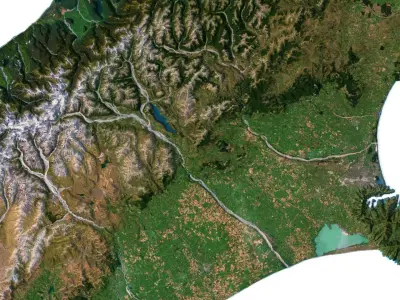 New Zealand Terrain 3D Map 3D model