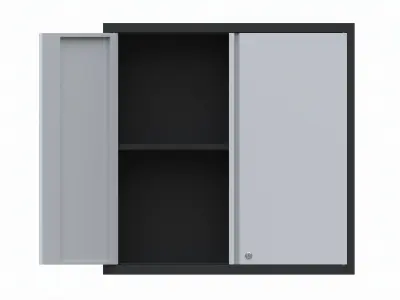 Metal Garage Wall Storage Cabinet with Lock 3D model
