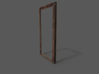 High Quality Low Poly Wooden Window Frame for Game Development Low-poly 3D model