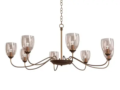 OVAL 8 ARM CHANDELIER Low-poly 3D model