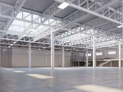 low poly warehouse 19 3D model