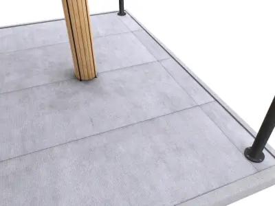 Shelter bus stop Low-poly 3D model