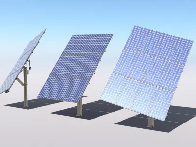 Solar Panels Low-poly 3D model