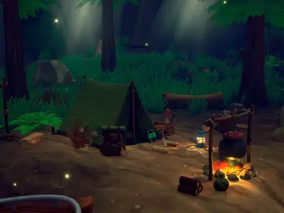 Emberlight - Stylized Camp Pack Low-poly 3D model