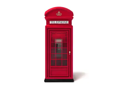 London phone booth 3D model