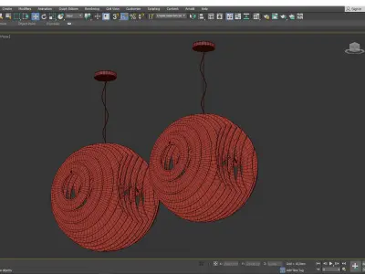 Supernova Pendant Light Low-poly 3D model