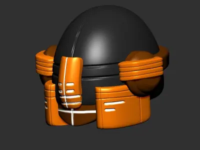 helmet high poly sculpt 3d printable ver 9 3D model 3D model