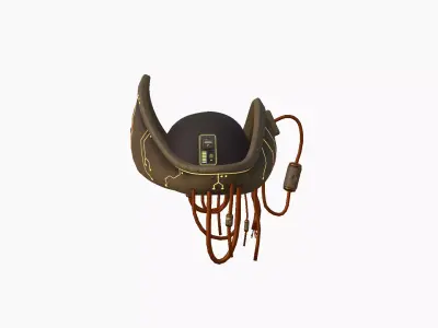 Cyberpunk Pirate Hat A03 - Character Design Low-poly 3D model
