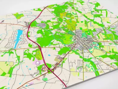 Cityscape Gettysburg Pennsylvania USA 3D model