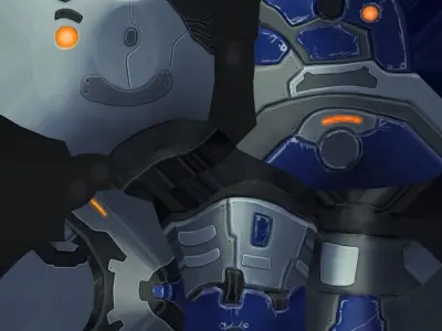 Iron Robot Low-poly 3D model