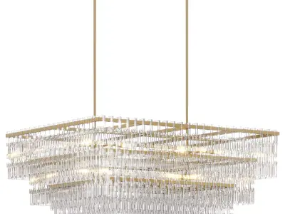 Chandelier Marignan Linear Chandelier by lalume 3D model