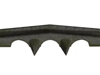 Medieval bridge 3D model