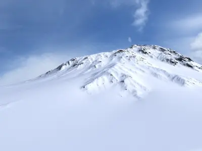 Snow Mountain 04 Low-poly 3D model