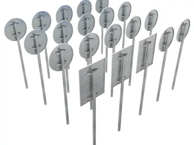 Mandatory signs 3D model