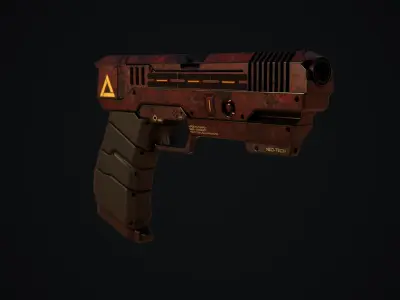 Hard Ops Gun Red Devil Low-poly 3D model