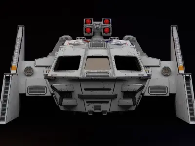 Lowpoly Sci-Fi Spaceship Low-poly 3D model