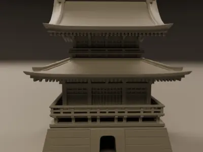 japanese temple 3D print model