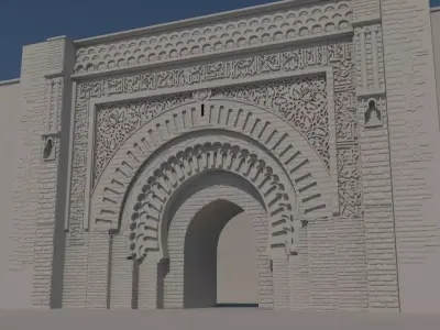  3D model Bab Agnaou Marrakech Morocco 3D model