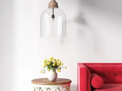 Duane Light Single Bell Pendant 3D model