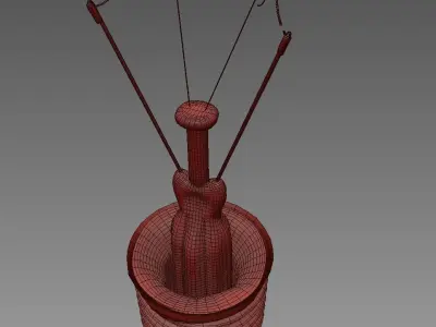 Light bulb with broken wolfram 3D model