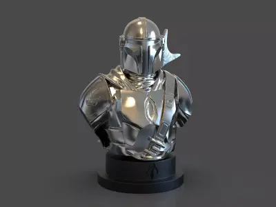 The Mandalorian Din Djarin Bust 3D print model