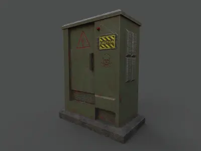 ELECTRIC BOX LOW-POLY HIGH QUALITY Low-poly 3D model