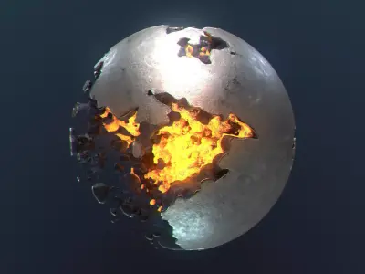 Antimatter Particle PBR Low-poly 3D model