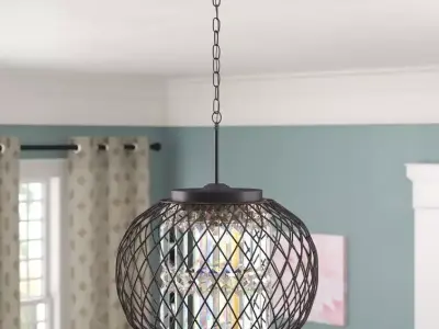 Aichele Light Unique Statement Globe Chandelier 3D model