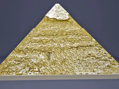 The Egyptian Pyramid of Khafre Low-poly 3D model