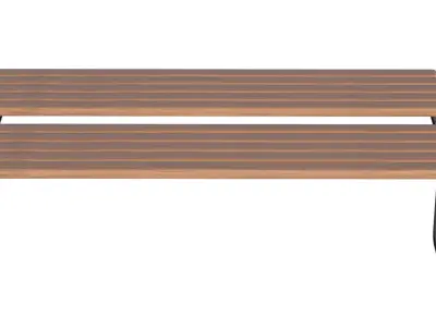 City Bench 14 Low-poly 3D model