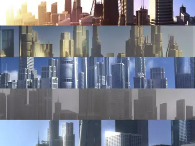 Freeway City Collection 3D Model Pack