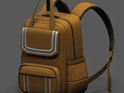 Backpack Camping bag baggage  Low-poly 3D model