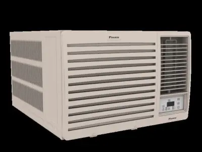daikin 3 star window ac Low-poly 3D model