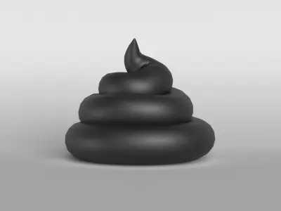 Pile of Poo v1 004 Low-poly 3D model