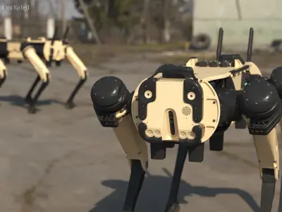  Quadruped Tactical Robotic Vehicle Sand Black 