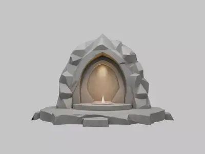 Mystical Stone Archway 3D Model Low-poly 3D model