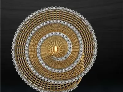 Gold Ring For Ladies 3D file for 3D Printing 3D print model 3D print model