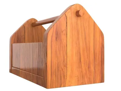 Wooden Tool Box 3D model