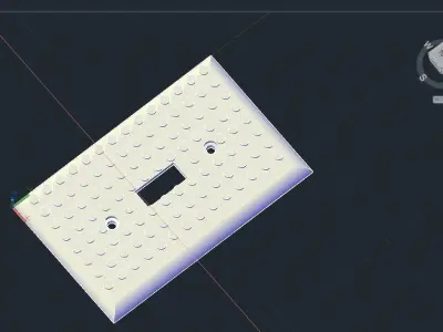 3D Printable Lego Light Switch Cover 3D print model