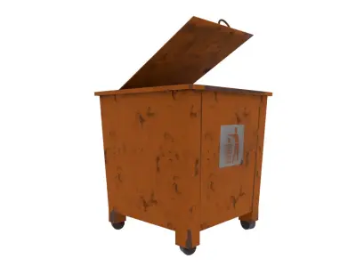 Street Trash can  Free low-poly 3D model