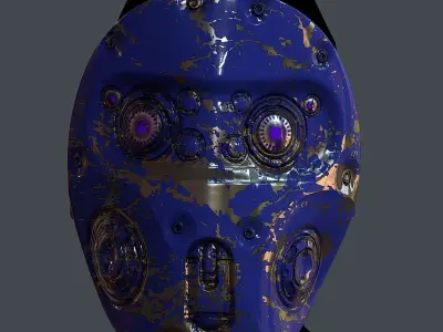 Gas mask helmet 3d model scifi Low-poly Low-poly Low-poly 3D model order