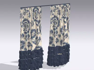 Curtain Low-poly 3D model 54