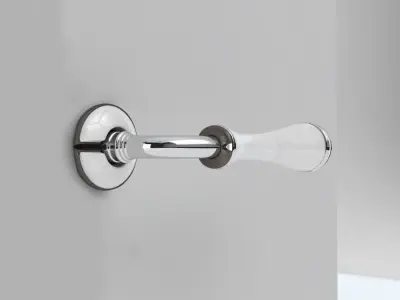 Handle door with chrome finish 3D model