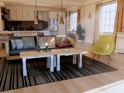 living room interior 3D model