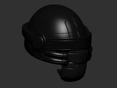 helmet high poly sculpt 3d printable 3D model 5