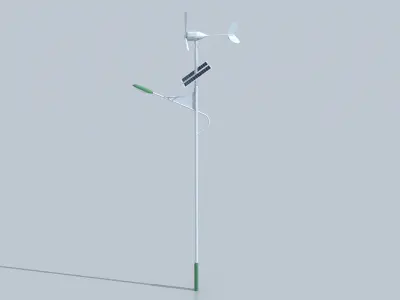 Wind solar complementary solar street light 3D model