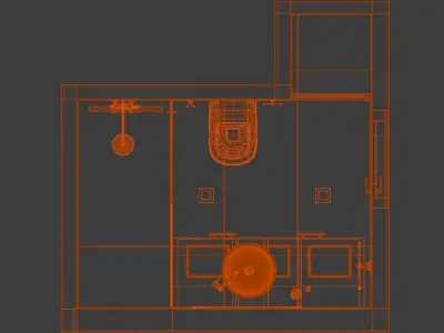 Small Bathroom Realistic 3D model