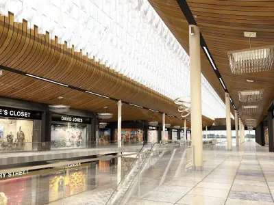 Shopping Centre 2 - Interior and Exterior 3D model